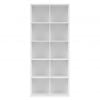 Black Red White Nepo plus Shelf, 77x38.5x182cm, White (S435-REG/19/8-BI)