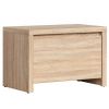 Black Red White Kaspian Nightstand, 66x44x44.5cm, Natural (S128-SBUT/60-DSO/DSO)