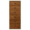 Black Red White Indiana Chest of Drawers, 50x40x126.5cm, Oak (S31-JKOM6S-DSU)