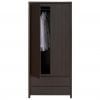 Черный шкаф для одежды Kaspian от Black Red White, 55,5x90x200,5 см (S128-SZF2D2S-WE/WE)