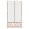 Шкаф для одежды Black Red White Timon, 60x100x182 см, белый, дуб (S401-SZF2D1S-BUI/BI/KOA/BI)