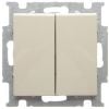 ABB Basic55 Low Profile Double Switch, Beige (2CKA001012A2148)