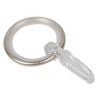 Decorative Modern Curtain Rings with Hooks Ø16mm, 10pcs, Silver