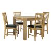 Home4You Chicago Dining Room Set, Table + 4 chairs, 90x90x76cm, Oak (K84027)
