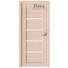 Dora Tokyo 5 Veneered Door Set - Frame, Box, Lock, Hinges, Whitened Oak, Glass 600x2000mm