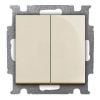 ABB Basic55 Выключатель двойной кнопки с подсветкой, бежевый (2CKA001012A2151)