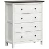 Black Red White Chest of Drawers, 101x44x120cm, White, Black (S515-KOM4S/12/10-MSJ/SOL)