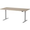 Martin Electric Height Adjustable Desk 160x80cm Grey/Walnut (28-0697-73)