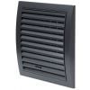 Europlast N12RA Adjustable Ventilation Grille, 190x190mm, Black