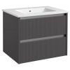 Raguvos Furniture Urban 61.5x46.5cm Bathroom Sink with Cabinet Matte Grey/White (201133205)