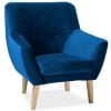 Сигнальный скандинавский кресло для отдыха 1 синего цвета