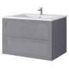 Riva SA 700F Sink Cabinet without Sink, Grey (SA 700F Deep Silver Matt)