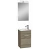 Vitra Mia 40 Bathroom Sink with Cabinet and Mirror (Set) Brown (1375064)