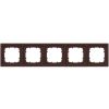 Siemens Delta Style Flush-mounted Frame 5-gang, Brown (5TG1325-0CH)