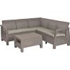 Keter Garden Furniture Set Corfu Relax Table + Sofa, Beige (17202123)