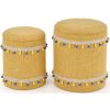 Halmar Grado Poufs, 38x44cm, 30x37cm, Delta (V-CH-GRADO-PUFA-YELLOW)