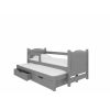 Adrk Campos Children's Bed 188x81x80cm, With Mattress, Grey (CH-Camp-G-D114)