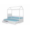 Adrk Jonaszek Children's Bed 190x87x186cm, Without Mattress, White (CH-Jon-W-190-E1191)