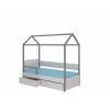 Adrk Otello Children's Bed 190x87x172cm, Without Mattress, Grey (CH-Ote-G-190-E1262)