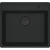 Franke Maris MRG 210/110-52 A Fragranite Built-in Kitchen Sink Black Matte (With black button and waste kit) (125.0683.240)