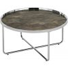Home4You Astor Metal Coffee Table, 80x40cm, Silver (76430)
