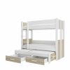 Adrk Artema Children's Bed 103x214x174cm, Without Mattress, White/Sonoma (CH-ARTE-WS-200)