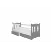 Adrk Lena Children's Bed 165x91x75cm, With Mattress, White/Grey (CH-Len-W+GRA-D077)