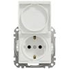 Schneider Electric Sedna Design Socket Outlet with Cover, White (SDD211023)