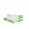 Adrk Fraga Children's Bed 206x96x65cm, With Mattress, White/Green (CH-Fra-W+G-D070)