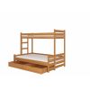 Adrk Benito Children's Bed 212x128x165cm, Without Mattress, Oak (CH-Ben-Al-E2071)