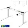 Linergo Oslo Plus Electric Height Adjustable Table Legs, White (77-2884-ST)