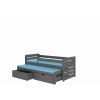Adrk Tomi Children's Bed 206x97x80cm, Without Mattress, Graphite (CH-Tom-GRAP-206-E1438)