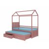 Детская кровать Adrk Jonaszek 208x97x186 см, без матраса, розовая (CH-Jon-P-208-E1207)