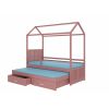 Adrk Jonaszek Children's Bed 190x87x186cm, Without Mattress, Pink (CH-Jon-P-190-E1197)