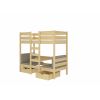 Dark Bear Children's Bed 190x87x170cm, Without Mattress, Pine Wood (CH-Bar-PineN-190-E2006)