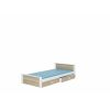 Adrk Aldex Children's Bed 208x99x72cm, Without Mattress, White/Sonoma (CH-Alde-W+S-208-E1948)