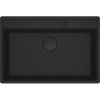 Franke Maris MRG 210/110-72 TL Матовая встроенная кухонная мойка с ароматизированным цветом, черная (с черной кнопкой и вентилем) (125.0683.242)