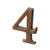 Sparta Adhesive House Number for Doors 4, 50x30mm, Antique Bronze (919.001.AB.404)