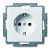 ABB Basic55 Surface-mounted Socket Outlet with Earth, White (2CKA002011A3855)