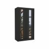 ADRK BALTON Wardrobe With Mirror 120x215cm, Black (SW-BAL-B-120+n235)