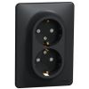 Schneider Electric Sedna Design Socket Outlet with Earth, Black (SDD314221)