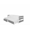 Детская кровать Adrk Fraga 206x96x65 см с матрасом, бело-серая (CH-Fra-W+GRA-D071)
