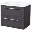 Raguvos Furniture Scandic 61 Bathroom Sink with Cabinet Black Oak (15112301)