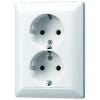 Jung Schuko Socket Outlet 2-Pole with Earth Contact and Frame, White (AS5020UWW)