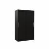 ADRK COLLIN Wardrobe 120x200cm, Black (SW-COL-B-120+A020)