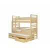 Dark Hippo Children's Bed 190x87x175cm, With Mattress, Pine Wood (CH-Hip-PineN-190+M-E1890)