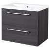 Raguvos Furniture Scandic 51 Bathroom Sink with Cabinet Black Oak (15112201)