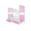 Adrk Osuna Children's Bed 188x81x160cm, With Mattress, White/Pink (CH-Osu-W+P-D063)