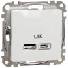 Schneider Electric Sedna Design Зарядное Устройство с USB A+C, 2,4A, Белый (SDD111402)