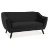 Signal Molly 2 Velvet Non-removable Sofa 160x56x83cm, Black (MOLLY2V19CZ)